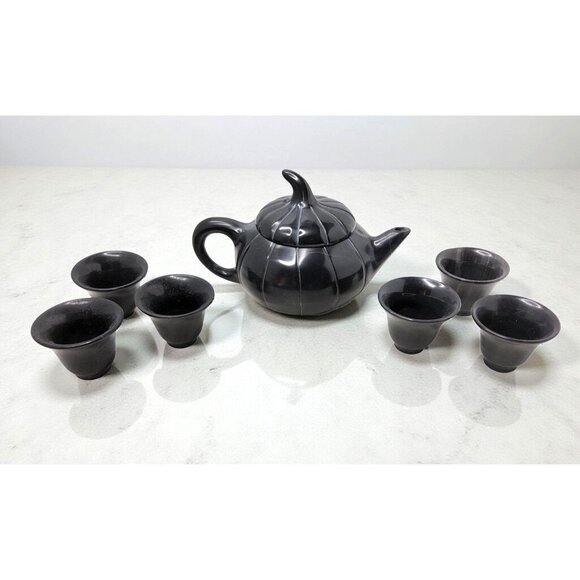 Vintage Yixing Zisha Purple Clay Teapot Set Gongfu Tea Ritual - Picture 5 of 10